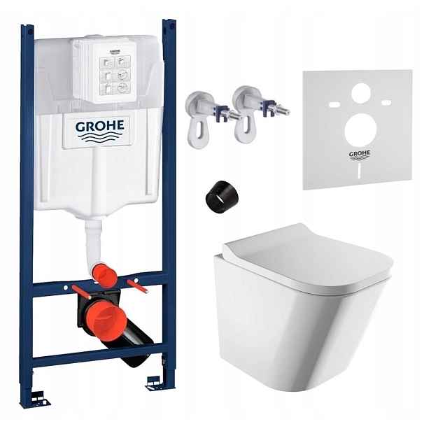 Podomítkový Wc set Stelaz Grohe Wc mísa Rim Silent Omnires