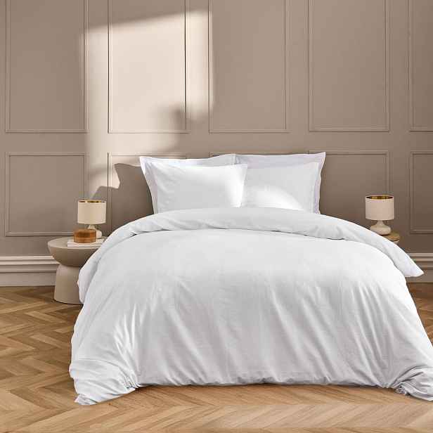 Bílé povlečení na dvoulůžko/prodloužené 240x220 cm Linella – douceur d'intérieur