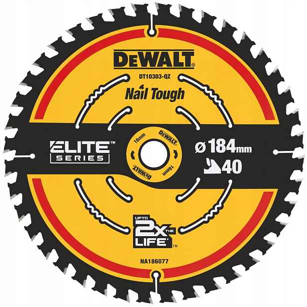 Kotoučová pila 184x16 mm z dřeva Elite DeWALT DT10303