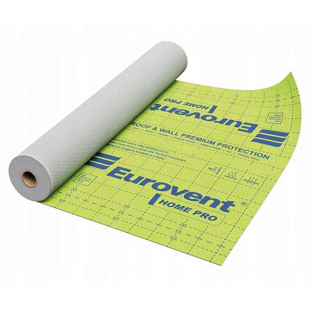 Membrána Fólie Na Střechu Eurovent Home Pro 135 g 75 m2 Silná