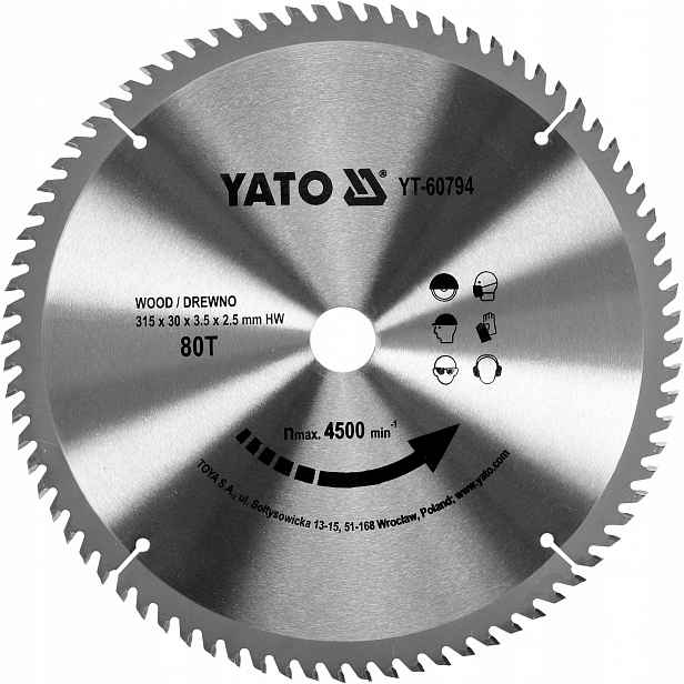 Vidiový Kotouč Na Dřevo 315X80TX30