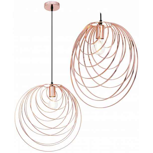 Závěsné Stropní Svítidlo Geometrické perforované Loft E27 kovové zlaté