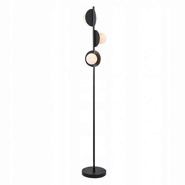 Černá podlahová lampa Jules s měkkým světlem do obývacího pokoje Rabalux