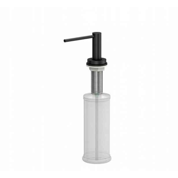 Quadron Judy Dávkovač kovový do dřezu 500ml 360° Černá Matná
