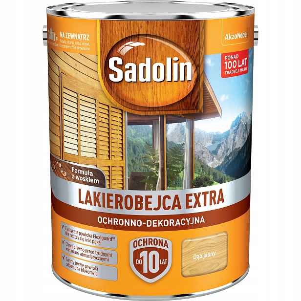 Sadolin Extra Lakovna Na Dřevo Fasádních Plotů Dub světlý 5L
