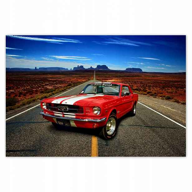 Plakáty 185x125 Červený Ford Mustang Usa