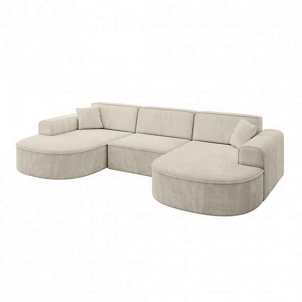 ALTDECOR SEDÁCÍ SOUPRAVA MARI-U1 – 303 x 171 x 79 cm, ecru, velur