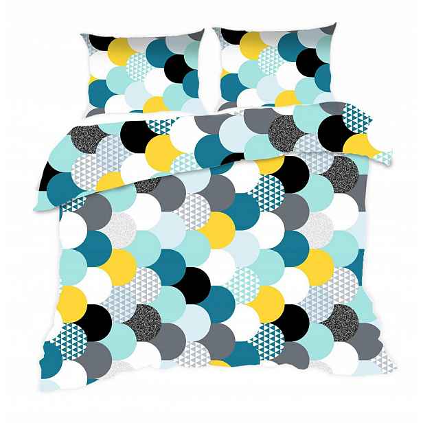Povlečení 160x200 geometrie tyrkysová Classic