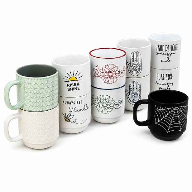 PROHOME - Hrnek Coffe 410 ml různé motivy a barvy
