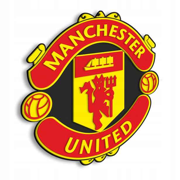 Fc Manchester United Dřevěný 3D obraz na zeď