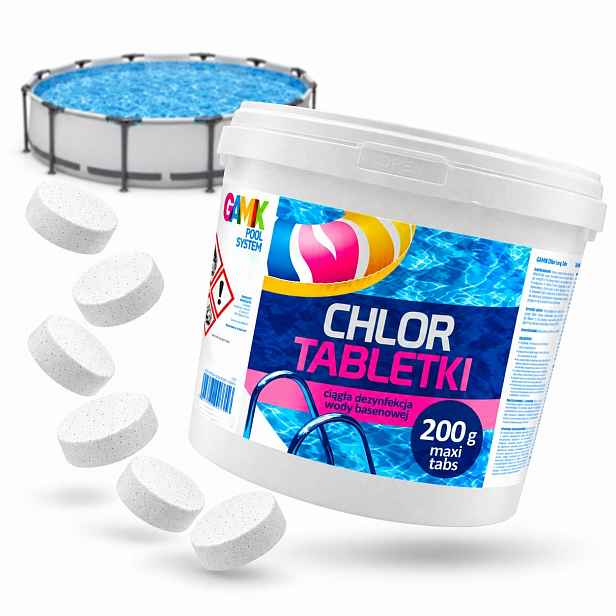 Chlorové Tablety Do Bazénu Multi 200 G 5 Kg 25X200 G Pro Stálou Dezinfekci Vody