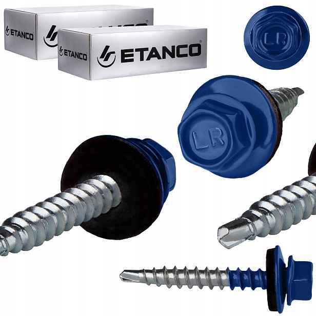 Farmářské vruty 4,8 x 35 mm Ral 5010 500 ks plechových vrutů Etanco GTF2 Z14