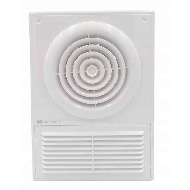 Koupelnový axiální ventilátor fi125 mm s gravitační mřížkou Vents 125F