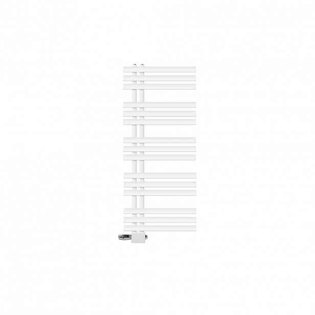 LuxeBath KOUPELNOVÝ radiátor Iron EM 500 × 1200 mm, bílý, s univerzálním ventilem