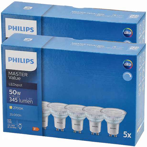 Philips Led žárovka GU10 4,7W 50W 345lm 36° 2700K EyeComfort Master 10x