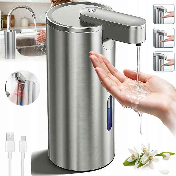 Bezdotykový Automatický Dávkovač Mýdla S Nastavitelným Dávkovačem 3 Rychlostní Stupně 340 ML