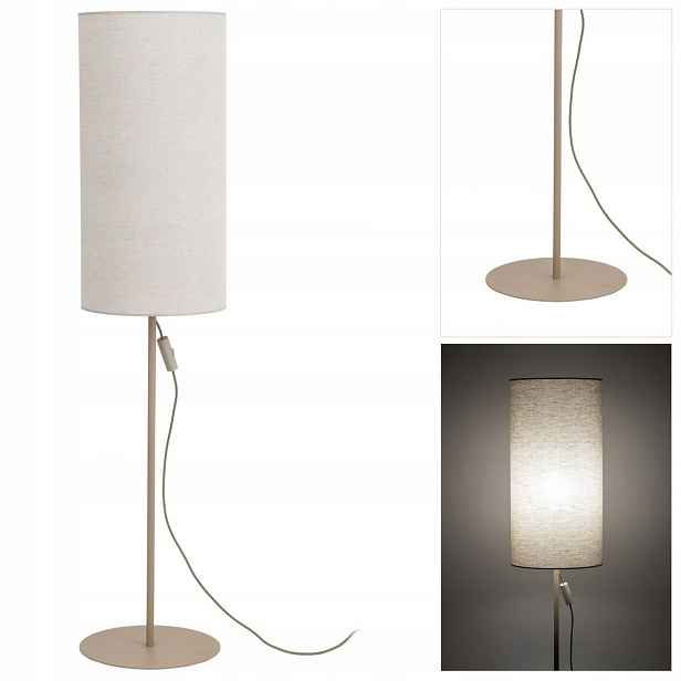 Béžová podlahová lampa Fieno – útulná atmosféra v ložnici Tk Lighting