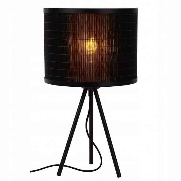 Černá stolní lampa Tagalog s teplým leskem do pracovny 26/30/Lucide