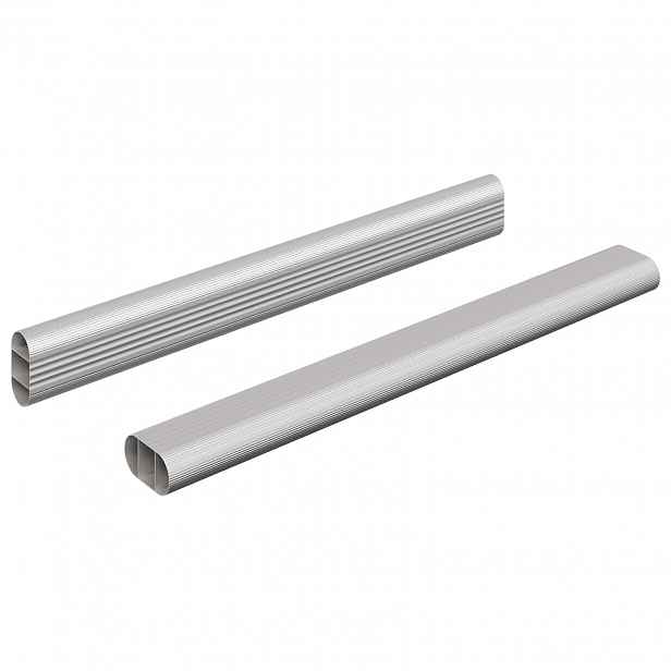 vidaXL Tyč Skříně 2 ks Stříbrná 264 x 15 x 29 mm Hliníková slitina