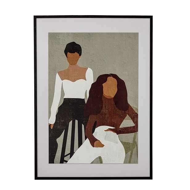Dekorativní obraz v rámu 52x72 cm LILIAN Bloomingville - černý