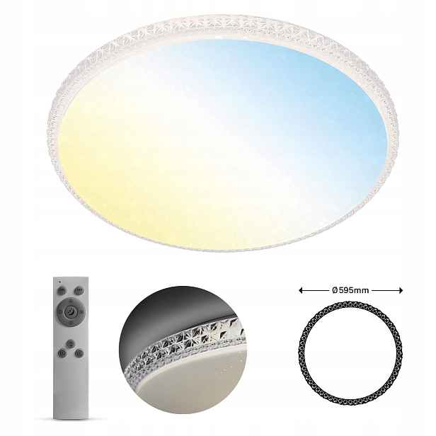 Stropní Svítidlo stropní svítidlo Led 48W s dálkovým ovládáním, stmívatelná, Obývací Pokoj Ložnice 59 cm