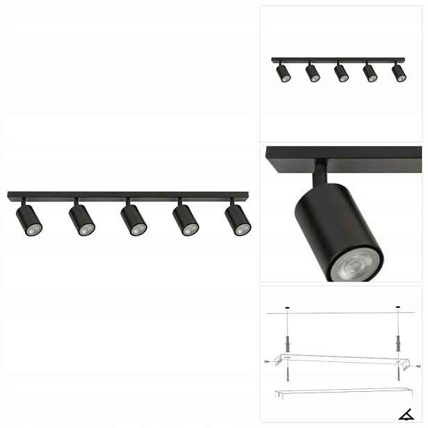 Černý spotový reflektor Zoom, moderní, nad psací stůl v pracovně Sigma Lighting