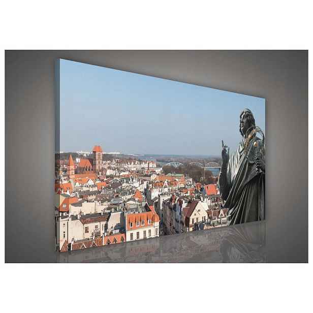 Obraz 100x75 Staré Město architektura červené střechy jehlice socha