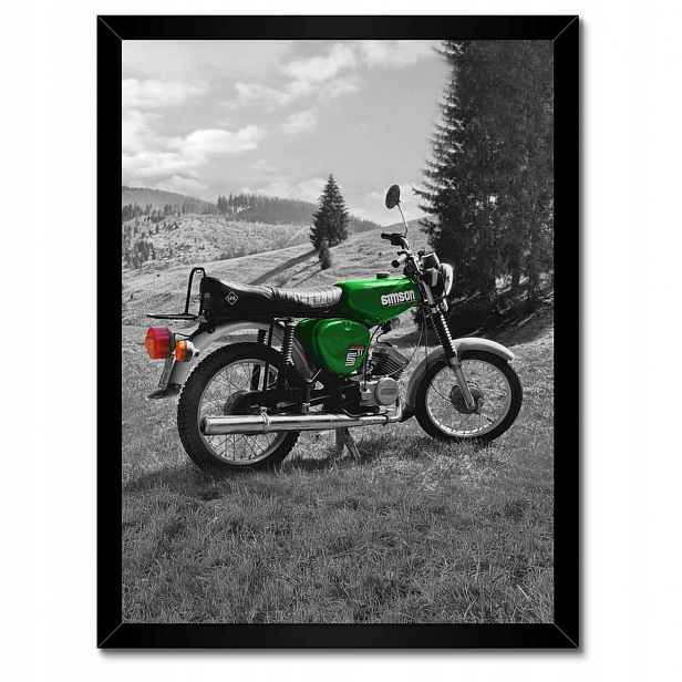 Plakáty v rámu 30x40 Zelená Simson S51 E