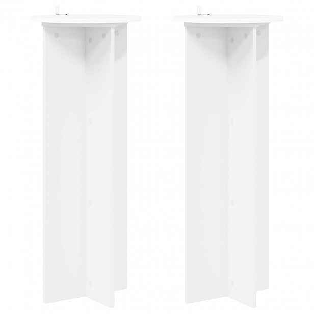vidaXL Stojan na rostliny 2 ks Bílá Ø40 x 100 cm Kompozitní dřevo