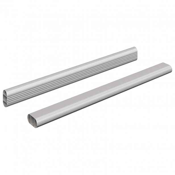 vidaXL Tyč Skříně 2 ks Stříbrná 316 x 15 x 29 mm Hliníková slitina