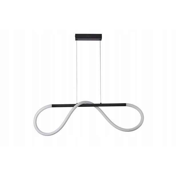 Závěsná Led lampa černá, moderní, 80 cm, světelný kabel do obývacího pokoje Reality