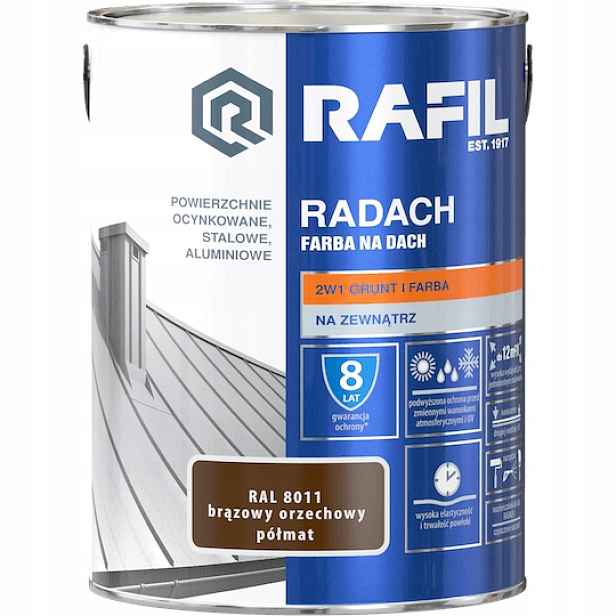 Radach 5L hnědý ořechový Ral 8011 polomatný Rafil