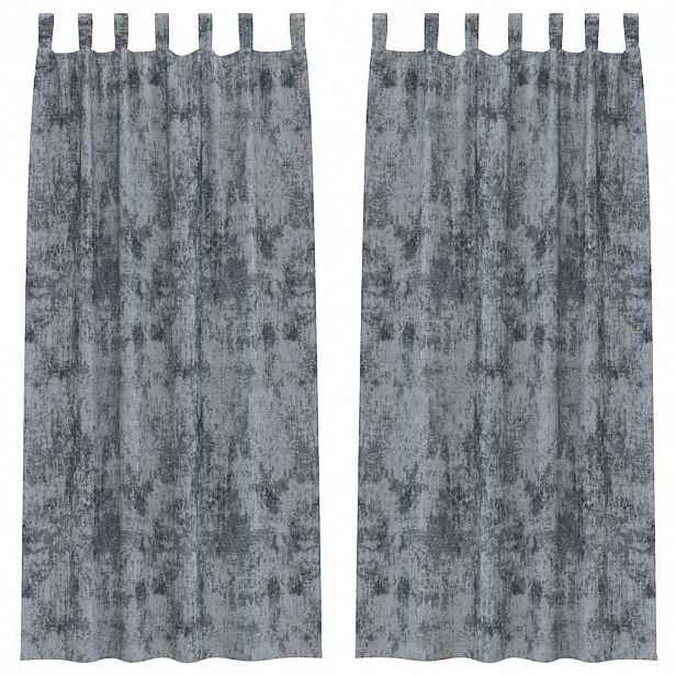 vidaXL Sametové závěsy 2 ks Stříbrně šedá 260 x 140 cm samet