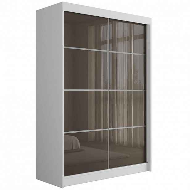 ALTDECOR ŠATNÍ SKŘÍŇ PEKA III – 120 cm – bílá | šedá