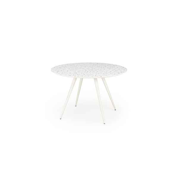 HALMAR Jídelní stůl Aramis 120 cm terrazzo bílý