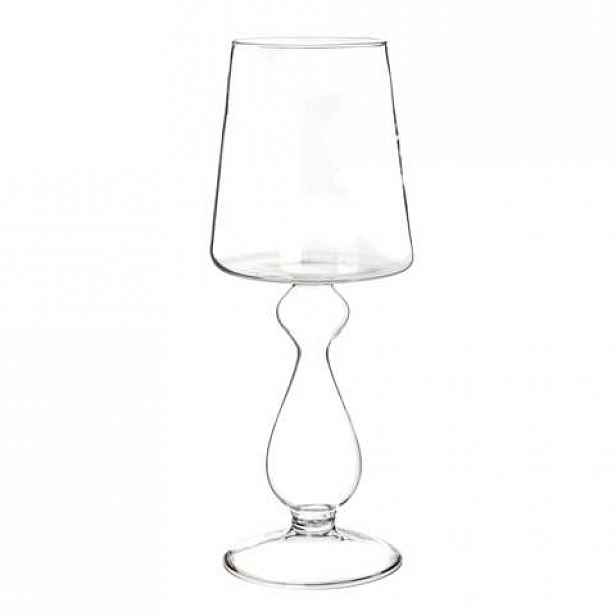 Váza tvar stolní lampa sklo 32cm