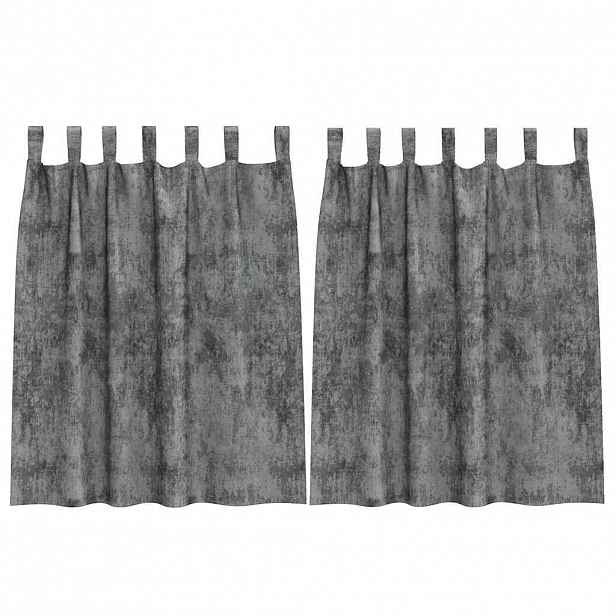 vidaXL Sametové závěsy 2 ks Šedá 140 x 140 cm samet