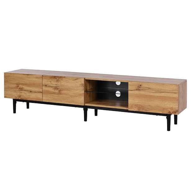 EVRYAE TV STOLEK s LED osvětlením a kresbou dřeva 175/31/41 cm