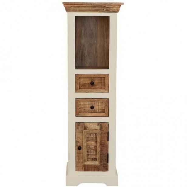 Skříňka do koupelny Agni 40x130x35 cm z masivu mango AGNI-SM