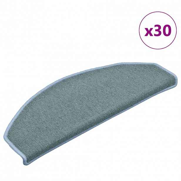 vidaXL Samolepicí schodové rohože 30 ks 65 x 24 x 4 cm Mořsky modrá