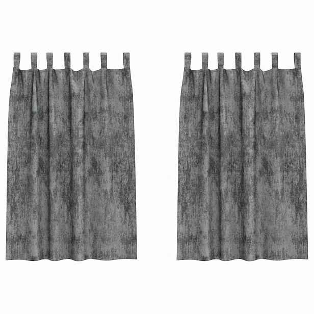vidaXL Sametové závěsy 2 ks Šedá 175 x 140 cm samet