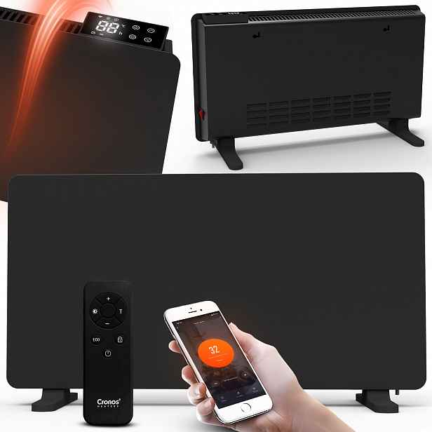 Elektrický Konvektorový Ohřívač 2000 W S Energeticky Úsporným Termostatem WiFi