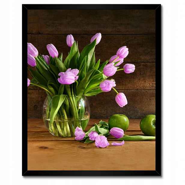 Plakáty v rámu 40x50 Fialové tulipány