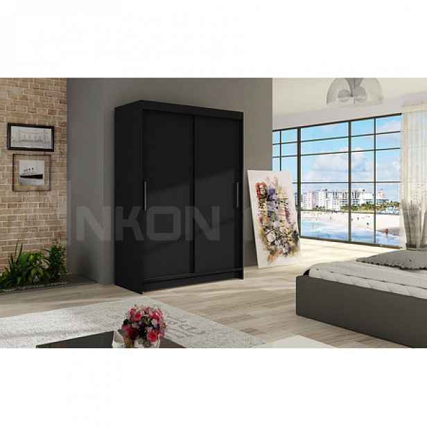 Šatní skříň MIAMI I černá šířka 120 cm