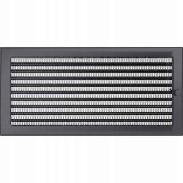 Ventilační krbová mřížka 22x45 Grafit Žaluzie