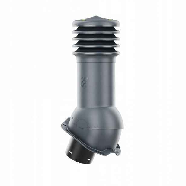 Větrací komín HiVent s trapézovým profilem T18 fi 125 mm antracit