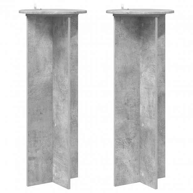 vidaXL Stojan na rostliny 2 ks Betonově šedá Ø40 x 100 cm