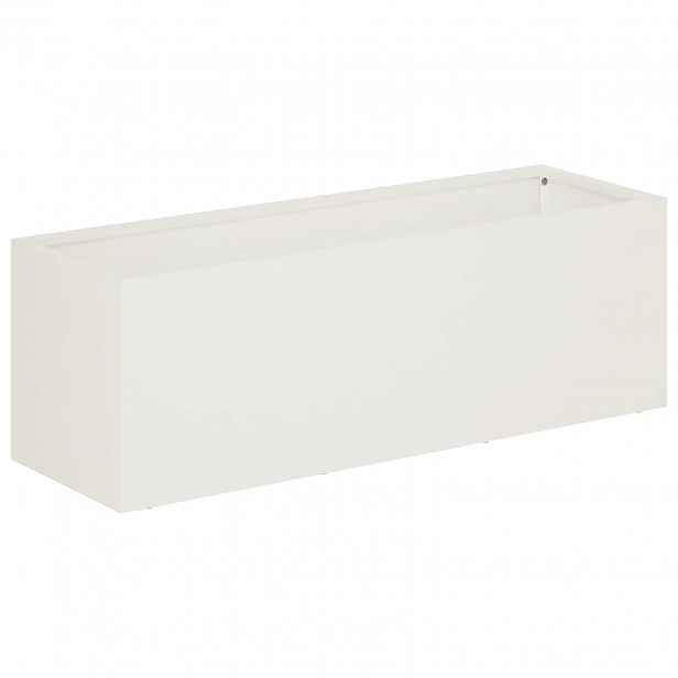 vidaXL Zahradní pěstebník Bílá 60 x 20 x 20 cm Studená válcovaná ocel