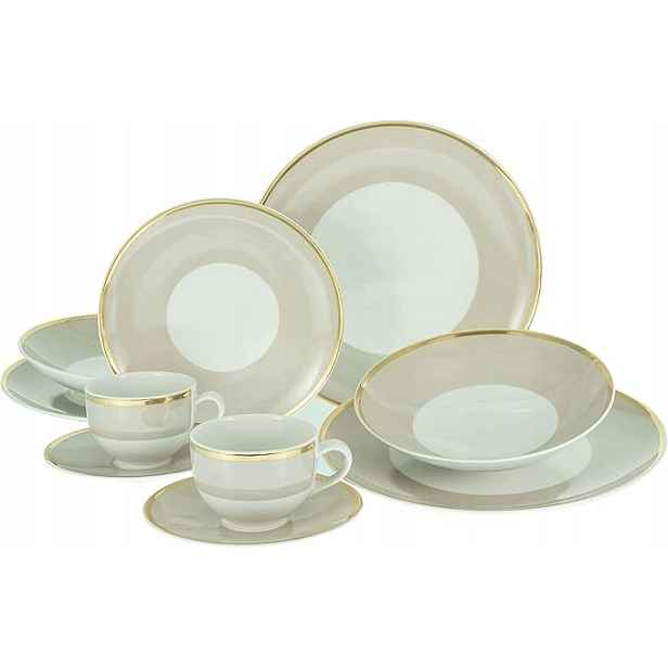 CreaTable Festive Creme 23774 servis kombi 10 ks porcelán zlatý