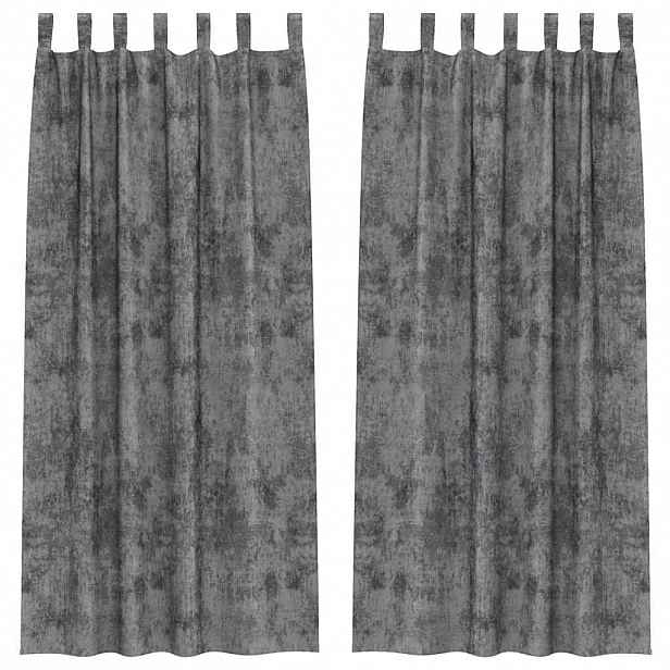 vidaXL Sametové závěsy 2 ks Šedá 225 x 140 cm samet
